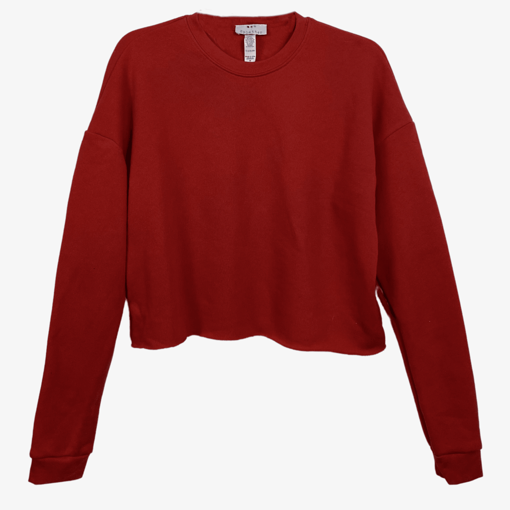 Women's Fleece Crop Sweatshirt - Splatter Clothing